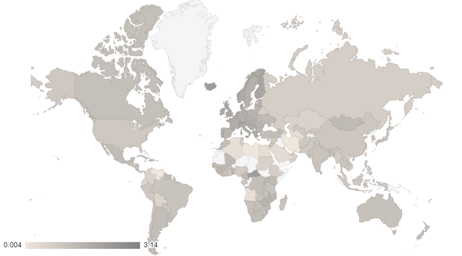 World map diesel prices